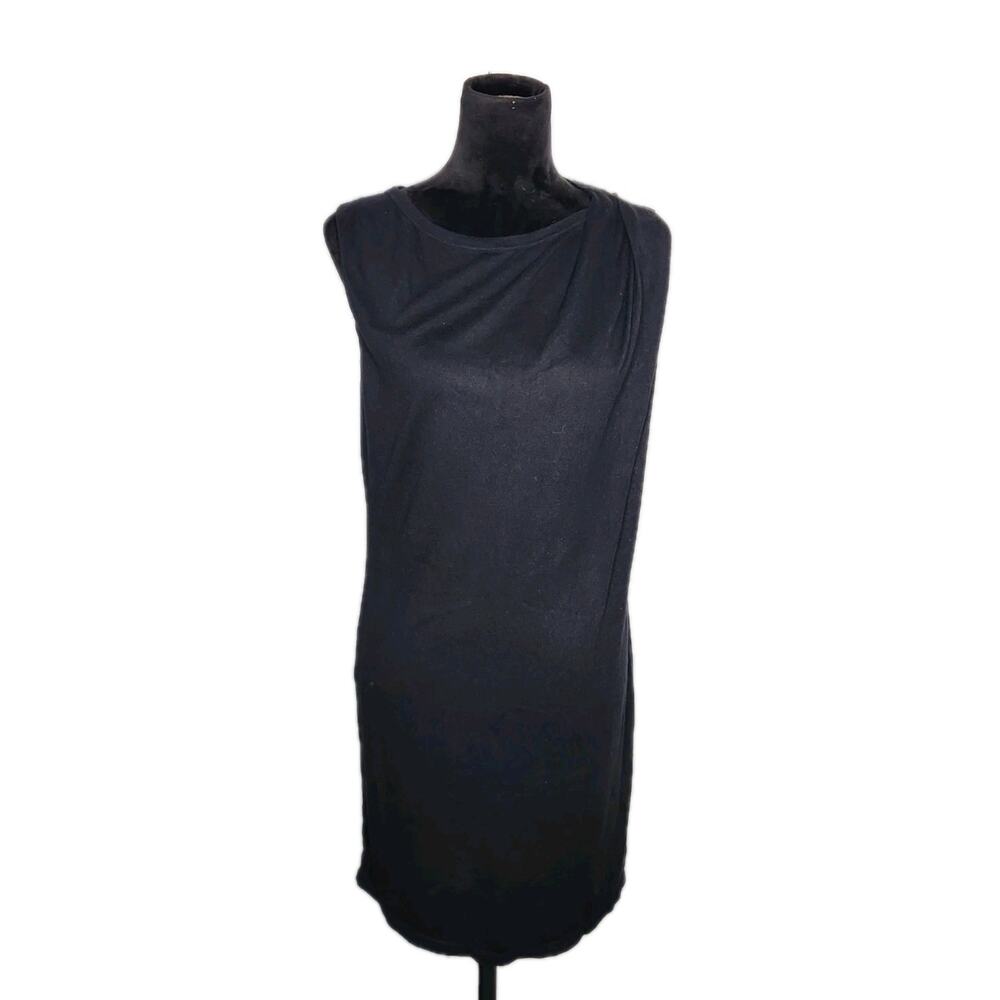 AllSaints Black Silk Cotton Blend Sleeveless Knit Mini Nova Dress Size 8